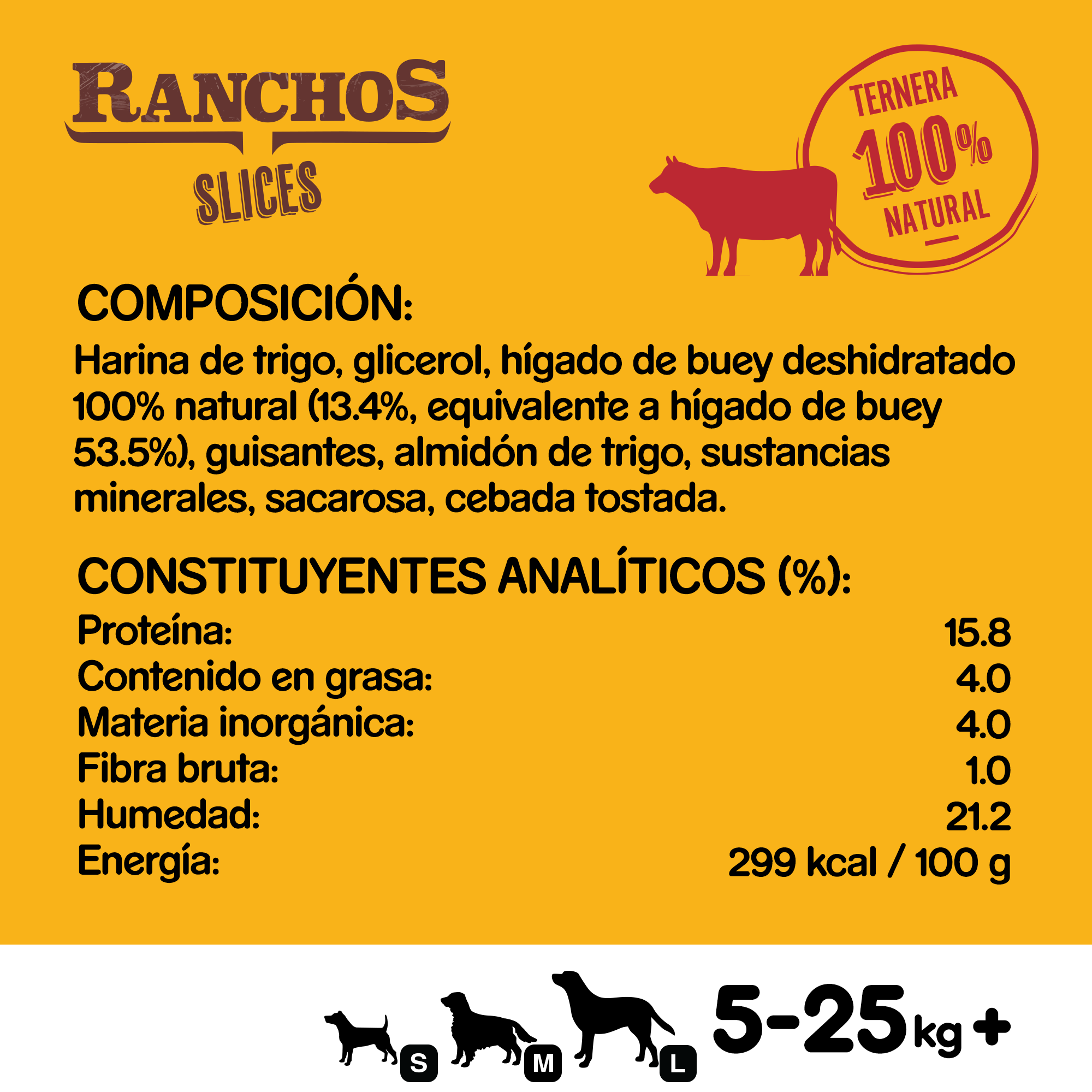 Petiscos Pedigree Ranchos Slices com sabor de carne para cães.