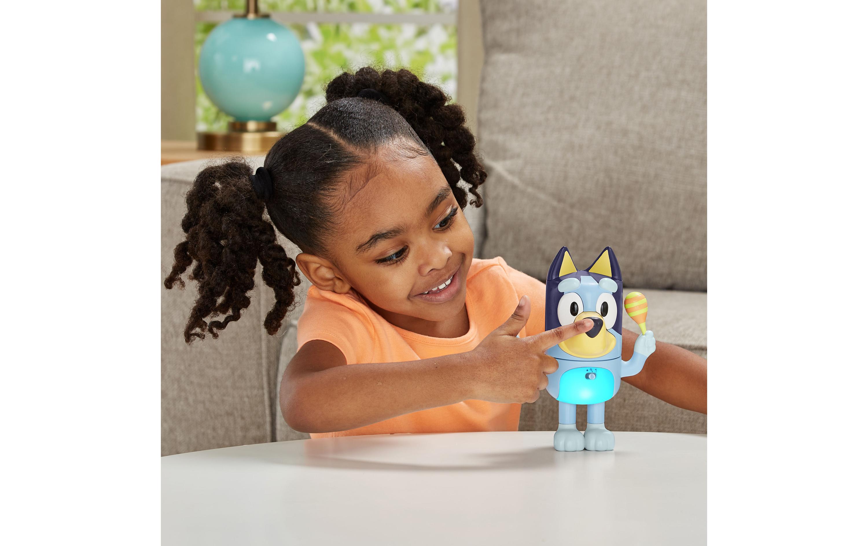 Dreh- und Zieh-Reaktionsspiel Bluey BlauInteraktive Spielfigur Bluey für Kinder