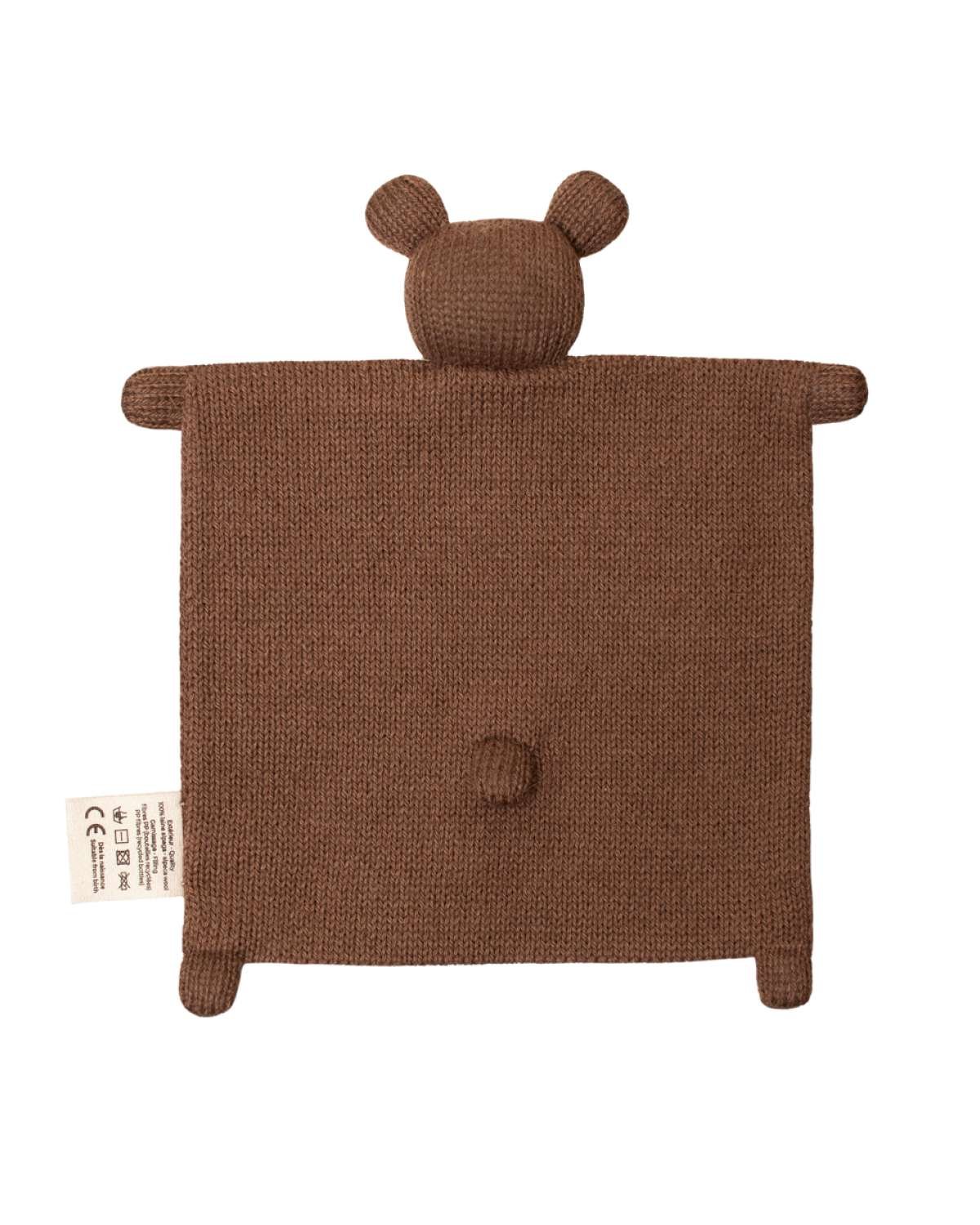 Koseklut Bamse – Håndstrikket Alpakkaull | Knitted Cuddle Cloth