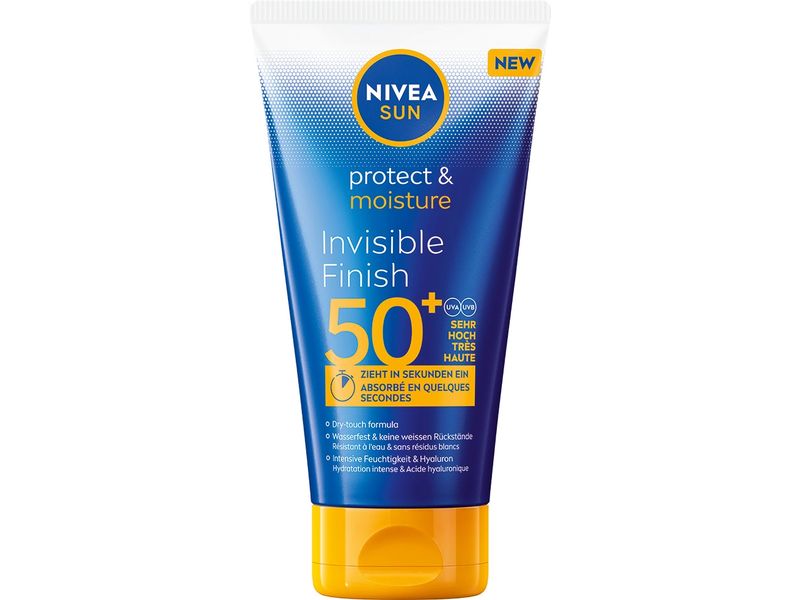 NIVEA SUN Sonnencreme Protect and Moisture LSF 50  150 ml Sonnenpflege bietet sofortigen UV-Schutz und intensive Feuchtigkeit