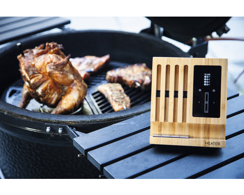 MEATER Block vleesthermometer met 50 m Bluetooth- en wifi-bereik, draadloze slimme vleesthermometer voor oven, grill, keuken en barbecue