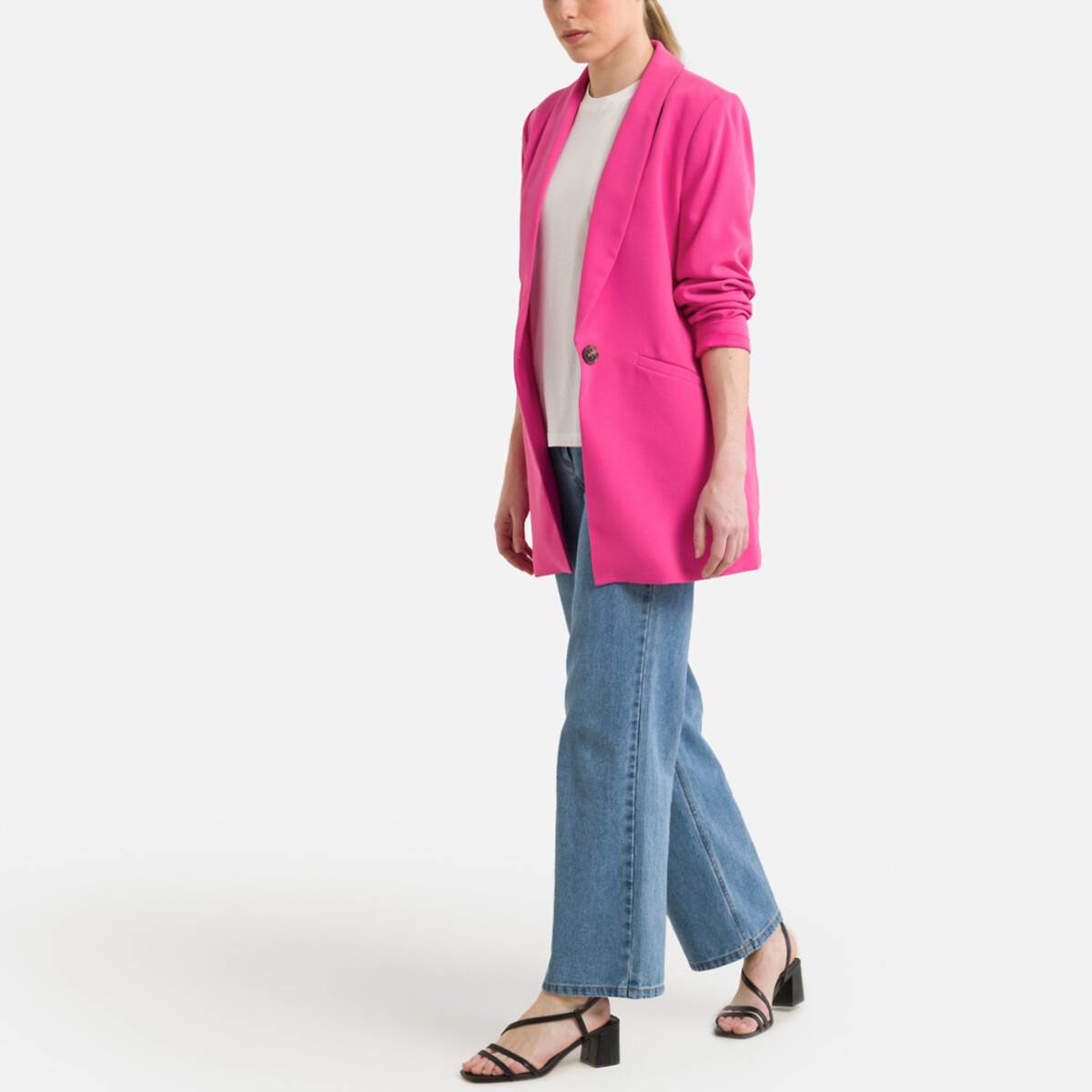 SOMENTE<br>Blazer longo e reto