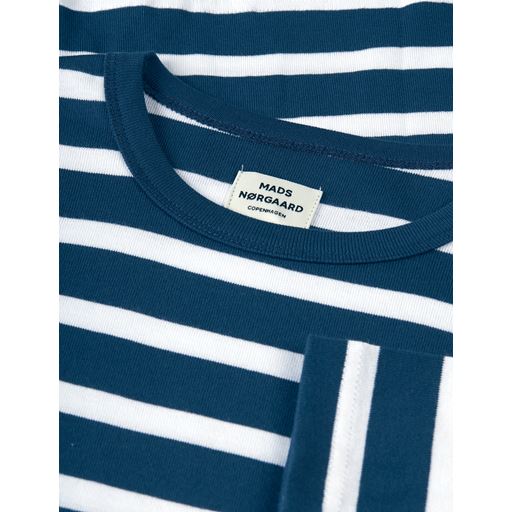Mads Nørgaard Langærmet T-shirt, Sargasso Sea/White, 16 år