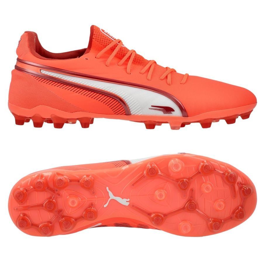 PUMA King Ultimate MG Unlimited - Glowing Red/Blanc/Red Fire