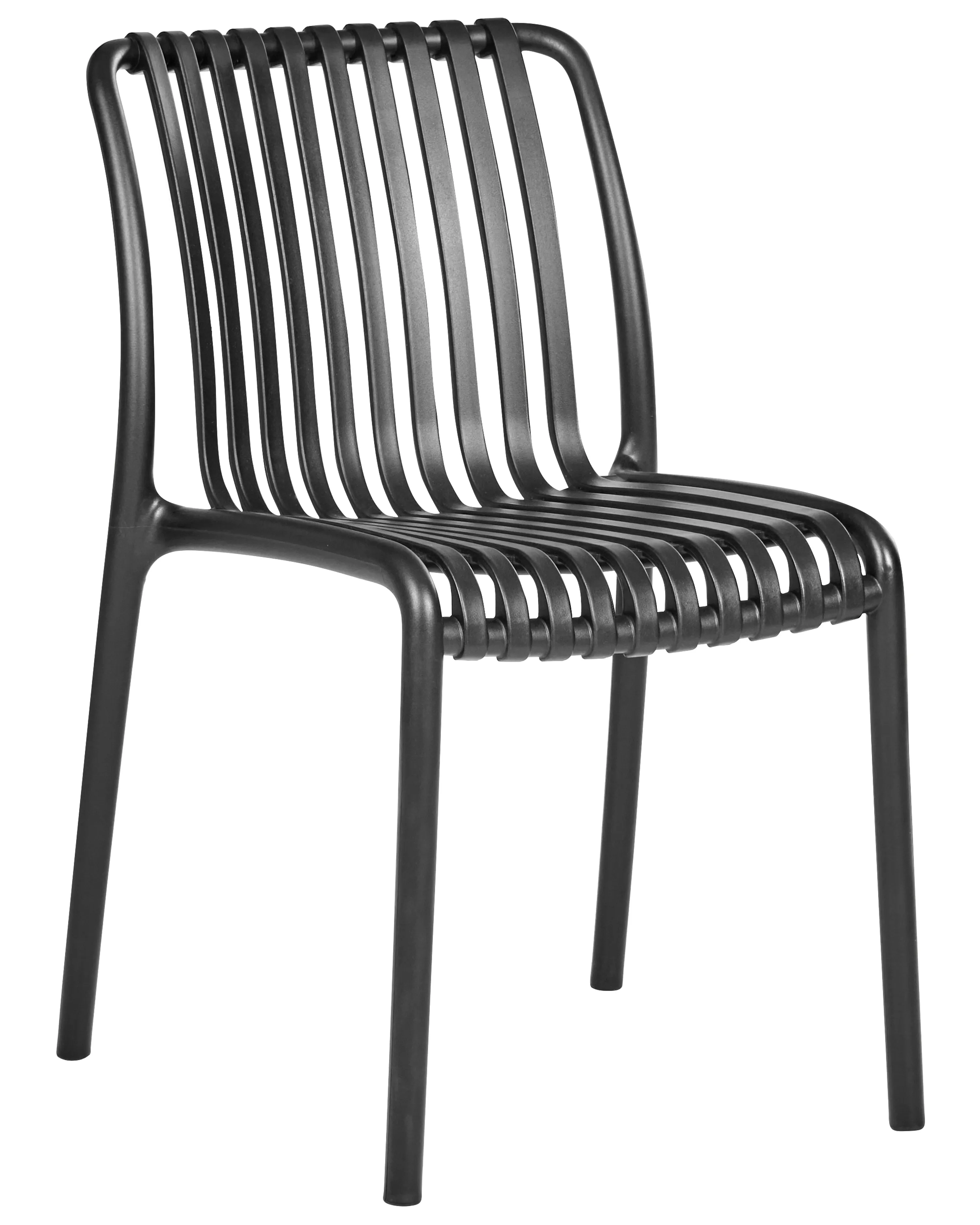 Set van 4 tuinstoelen ARICCIA Zwart