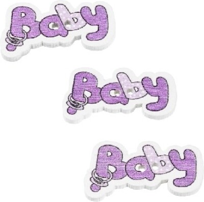 Knapper - Baby Lilla - Ca. 3 CM - 12 Stk