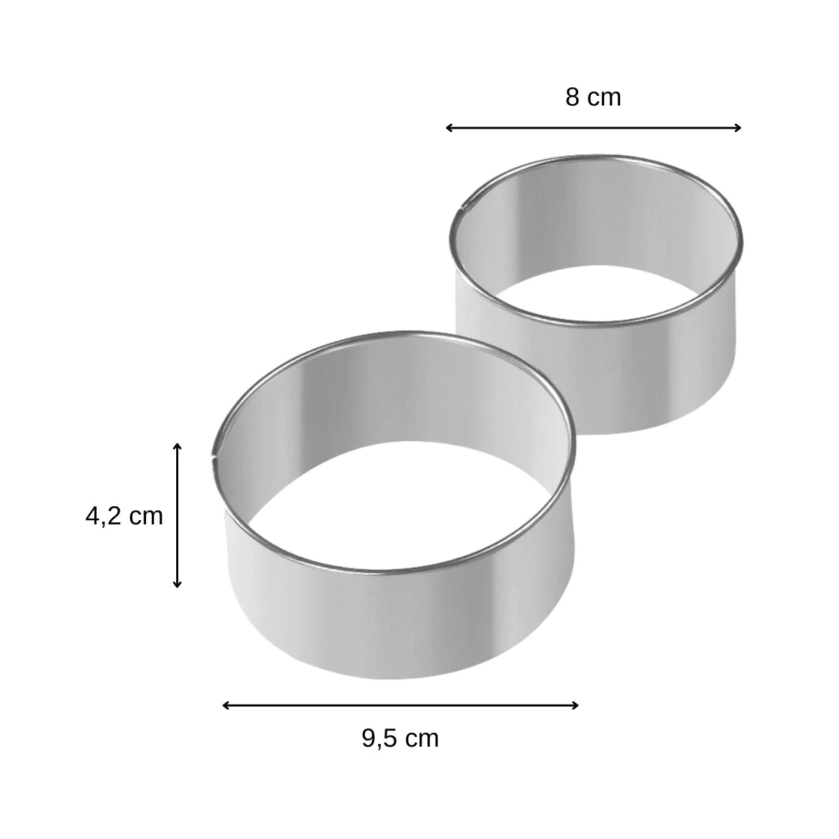 Lot de 2 emporte-pièces ronds pour beignets en inox Emporte-pièces Zen