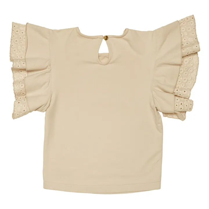 Baje Studio T-shirt Como Manches Volants | Sable