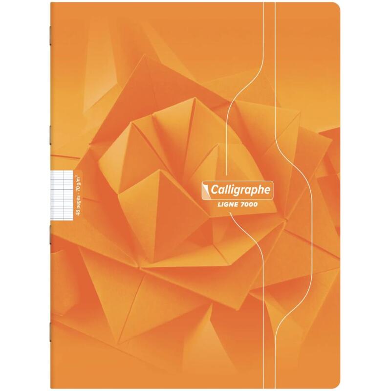 Cahier piqué 7000 24x32 cm 48 pages grands carreaux 70 g - Assortis