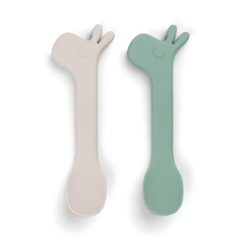 Lot de 2 Cuillères Silicone LALEE Vert - DONE BY DEER