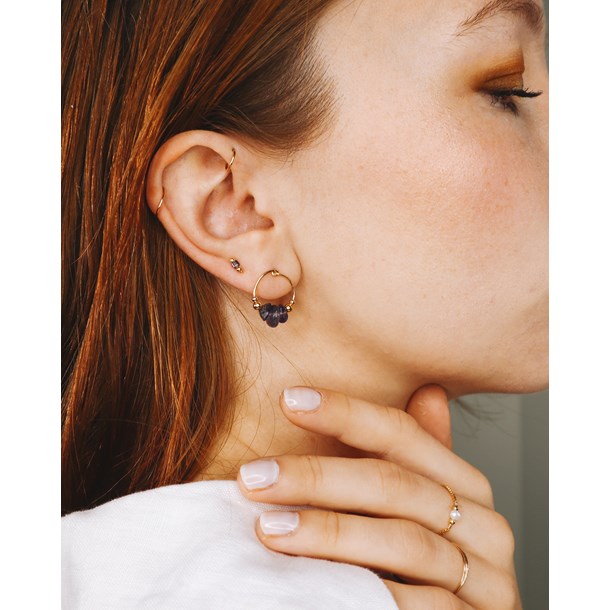 Boucles nahon or - bleu