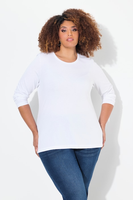Shirt, Slim, Rundhalsausschnitt, Langarm
