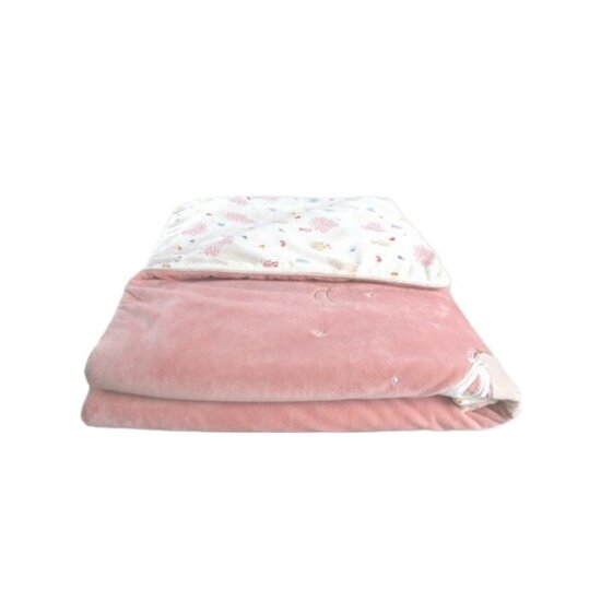 Lina & Joy Couverture Veloudoux    Rose        75 x 100 cm   de               Noukies