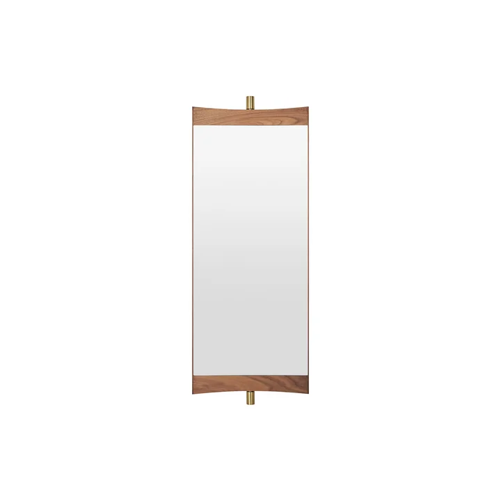 Gubi - Vanity 1 Wandspiegel, 74 x 28 cm, Walnuss