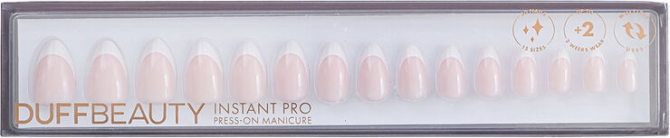 DUFFBEAUTY Classic French, Medium Almond - Instant Pro Press-on Manicure
