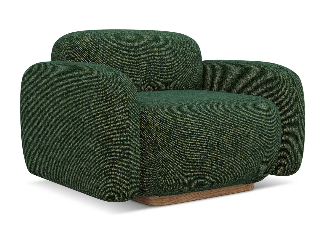 Fauteuil en tissu texturé - vert - AILANI