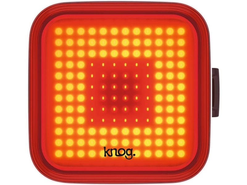 knog. Velolampe Blinder Square Rücklicht, Schwarz Fahrraddrücklicht mit Muster
