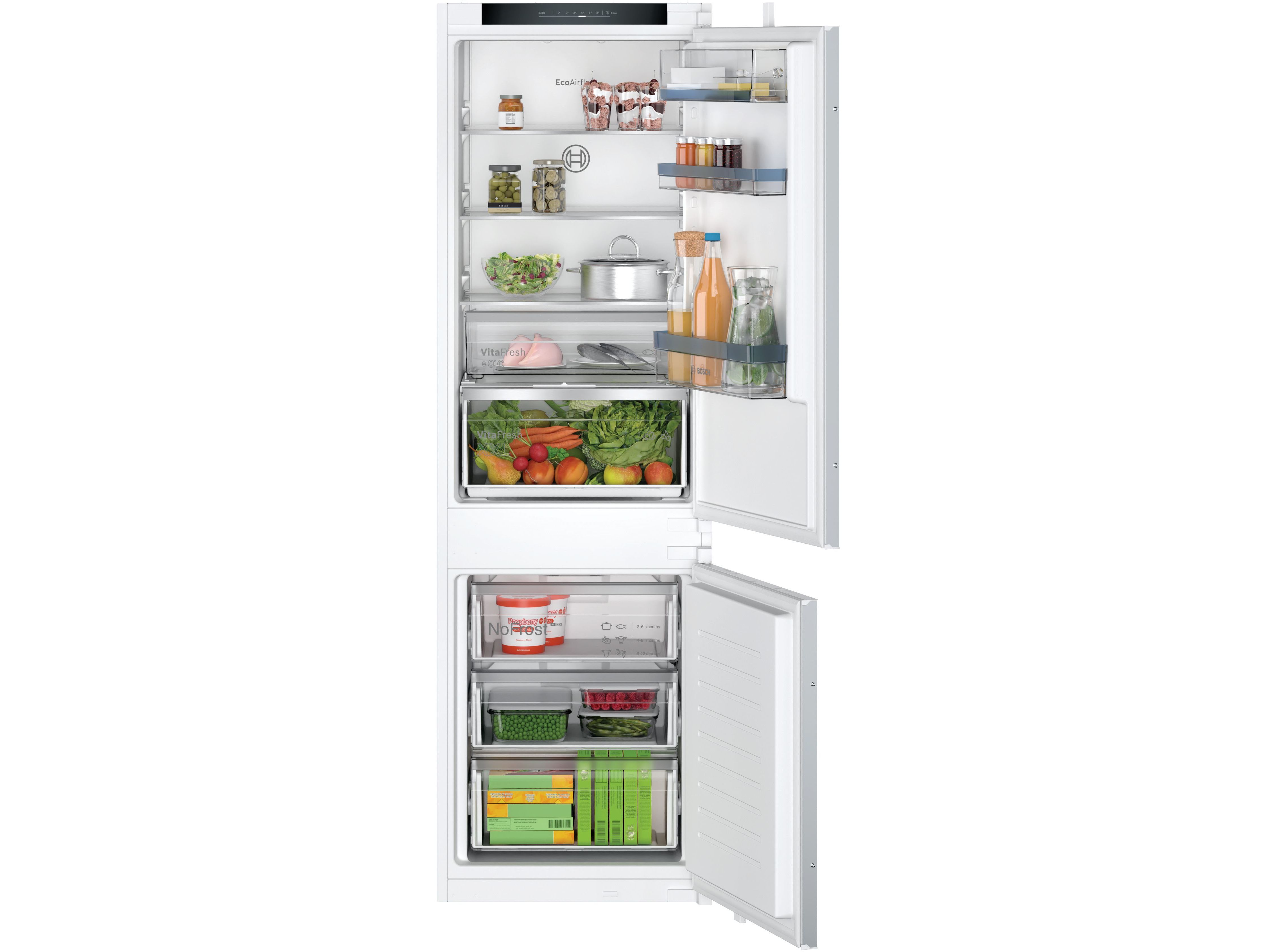 COMBINADO DE ENCASTRE BOSCH KIN86VSE0 PRATEADO E 260L NO FROST