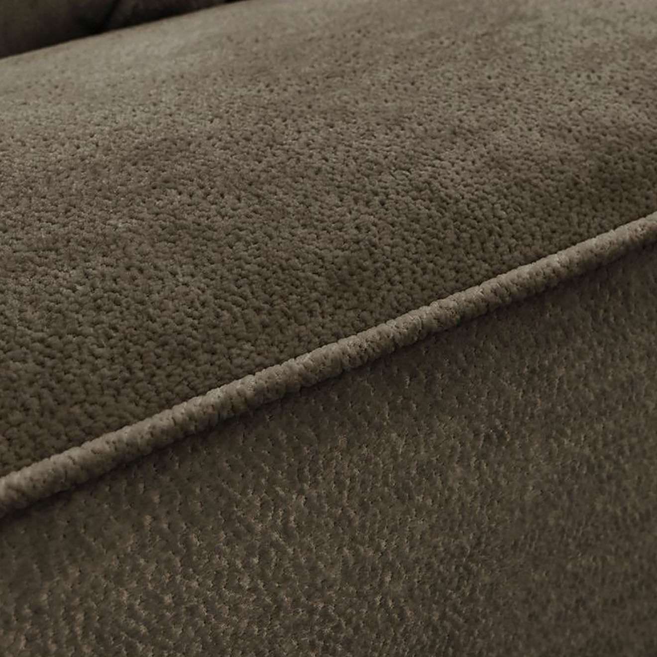 Bobochic Canapé convertible coffre ezechiel taupe - 265x109x82 cm