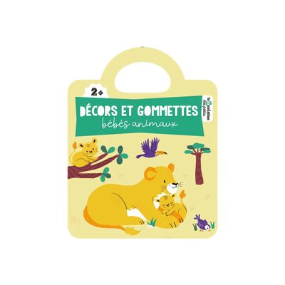 Décors et gommettes - bébés animaux - Livre d'activités