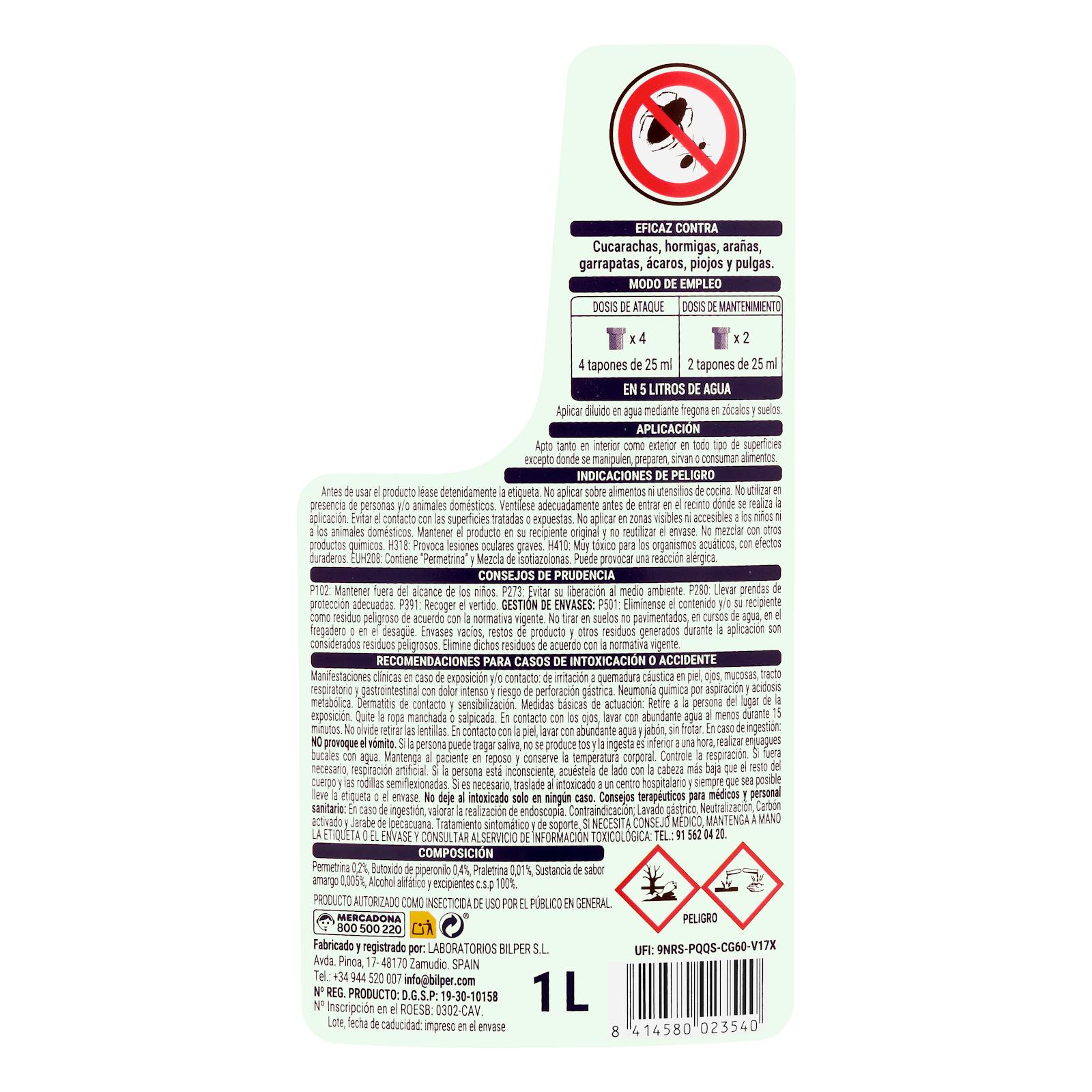 Nettoyant insecticide liquide pour sols Krisul