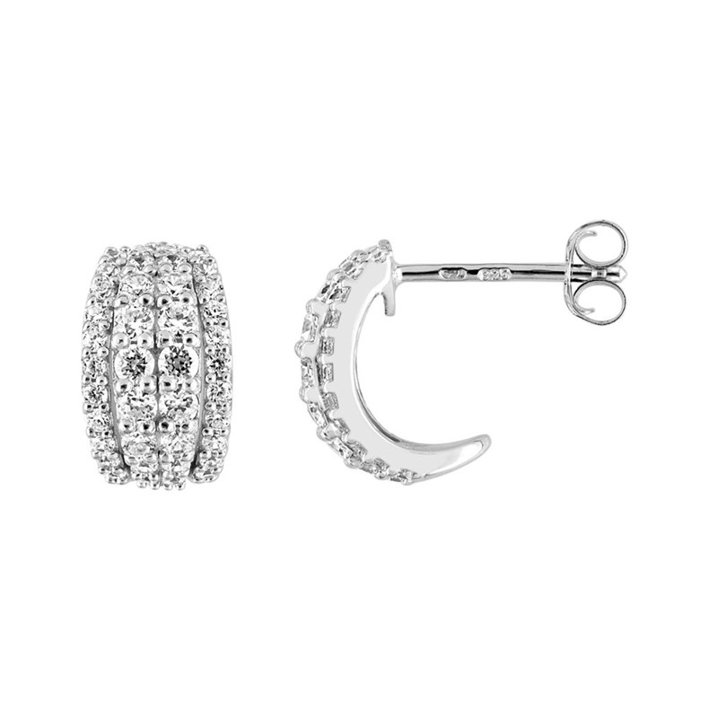Boucles d'oreilles Femme - Oxyde de zirconium - Argent 925