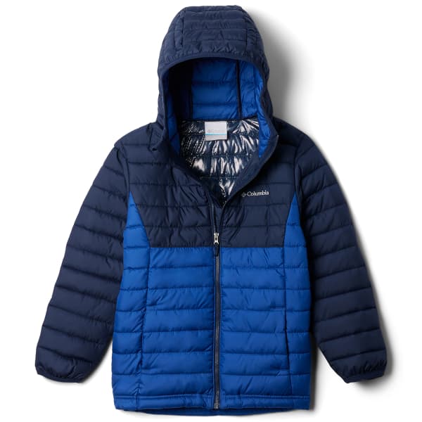 Doudoune randonnée COLUMBIA POWDER LITE II HOODED JACKET MOUNTAIN BLUE/COLLEGIATE NAVY