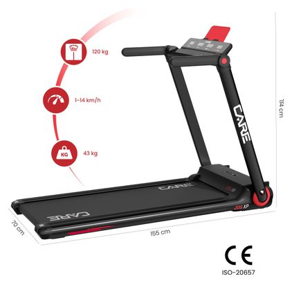 Tapis de course - 14km/h - CARE - JOG XP