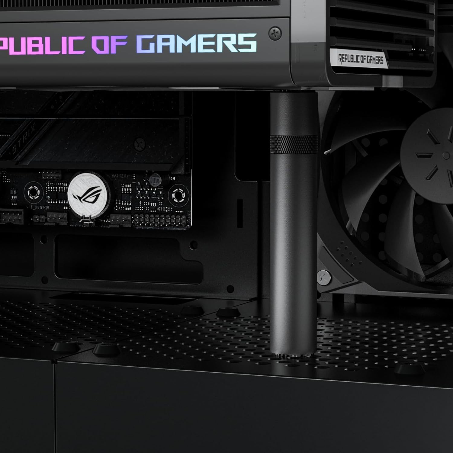 (7-12cm) Universal Höhenverstellbare Halterung mit Magnet für Grafikkarten (GPU) - Schwarz