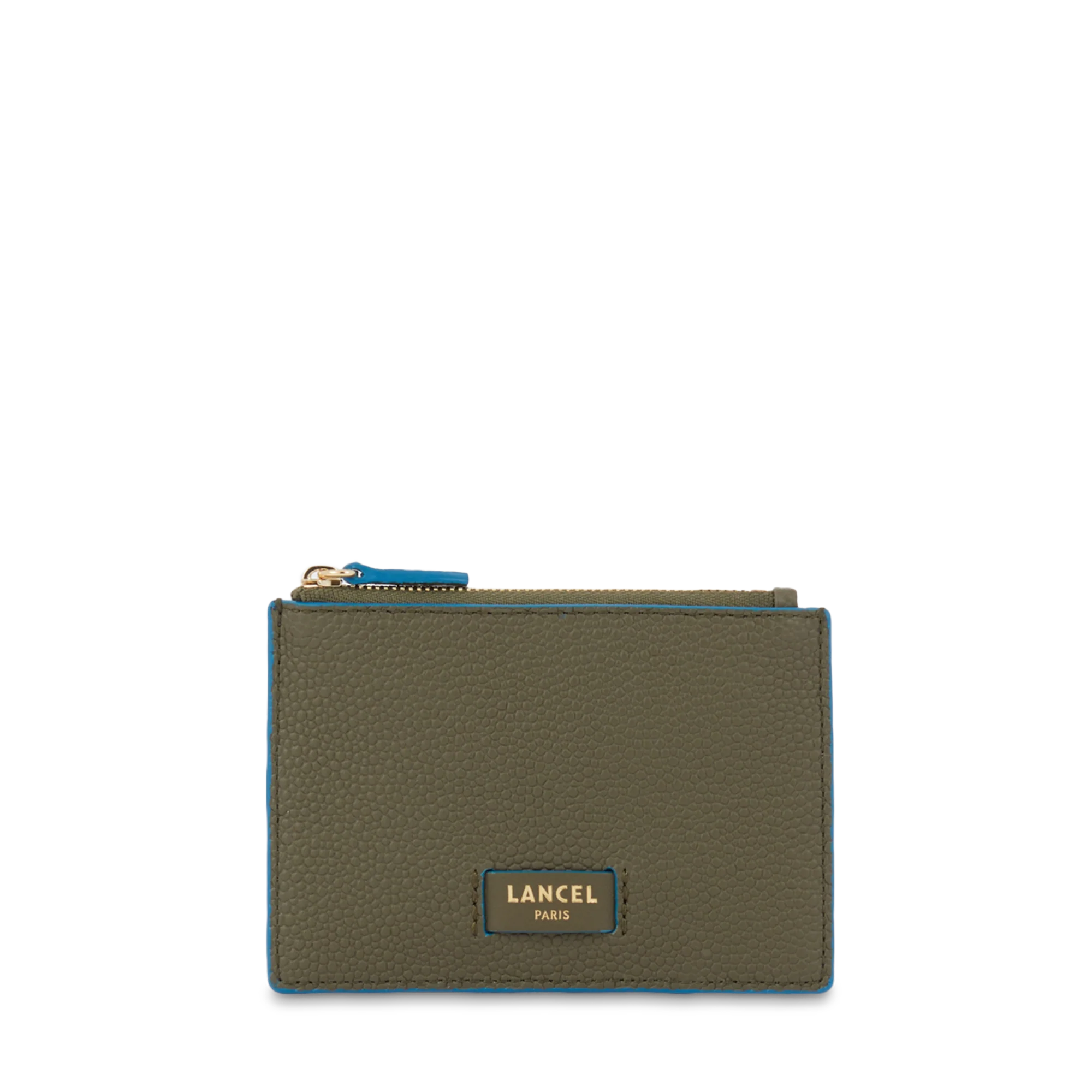 Porte-cartes zippé L Ninon de Lancel-Kaki fonce