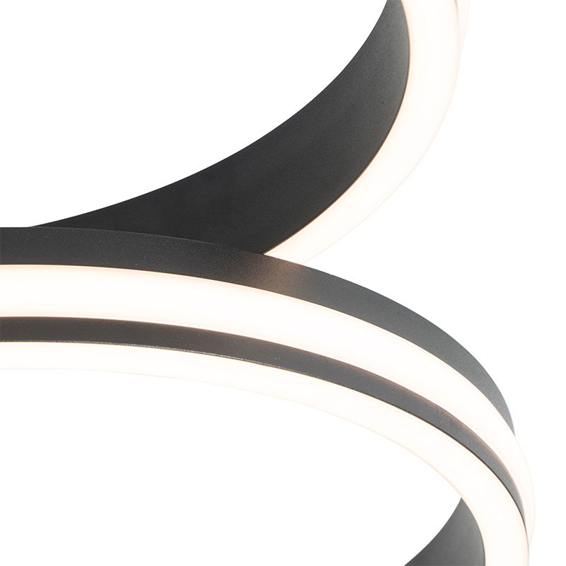 Plafondlamp zwart incl. LED 3-staps dimbaar 3-lichts - Navara