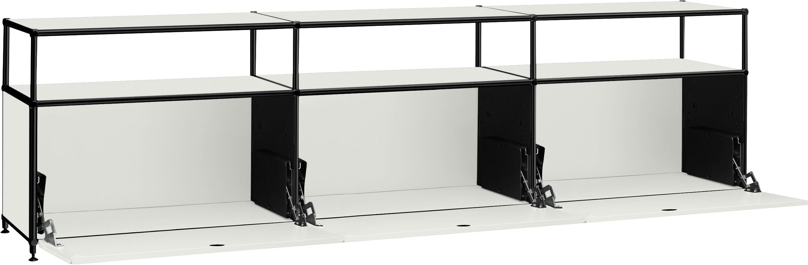 FLEXCUBE Lowboard - Hellgrau / B: 228.0 cm x T: 40.0 cm x H: 62.0 cm