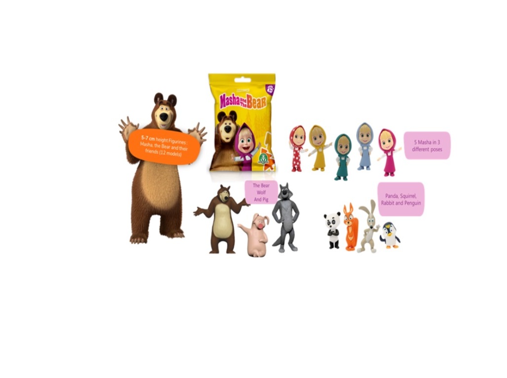 FIGURAS MASHA E O URSO FAMOSA SAQUETAS SURPRESA MODELOS SORTIDOS