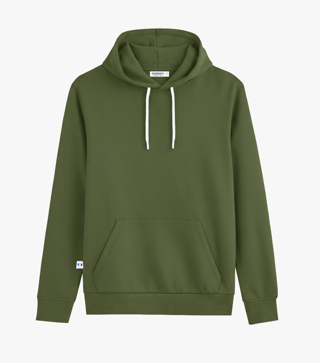 Sweat à capuche Homme Kaki - Intemporel