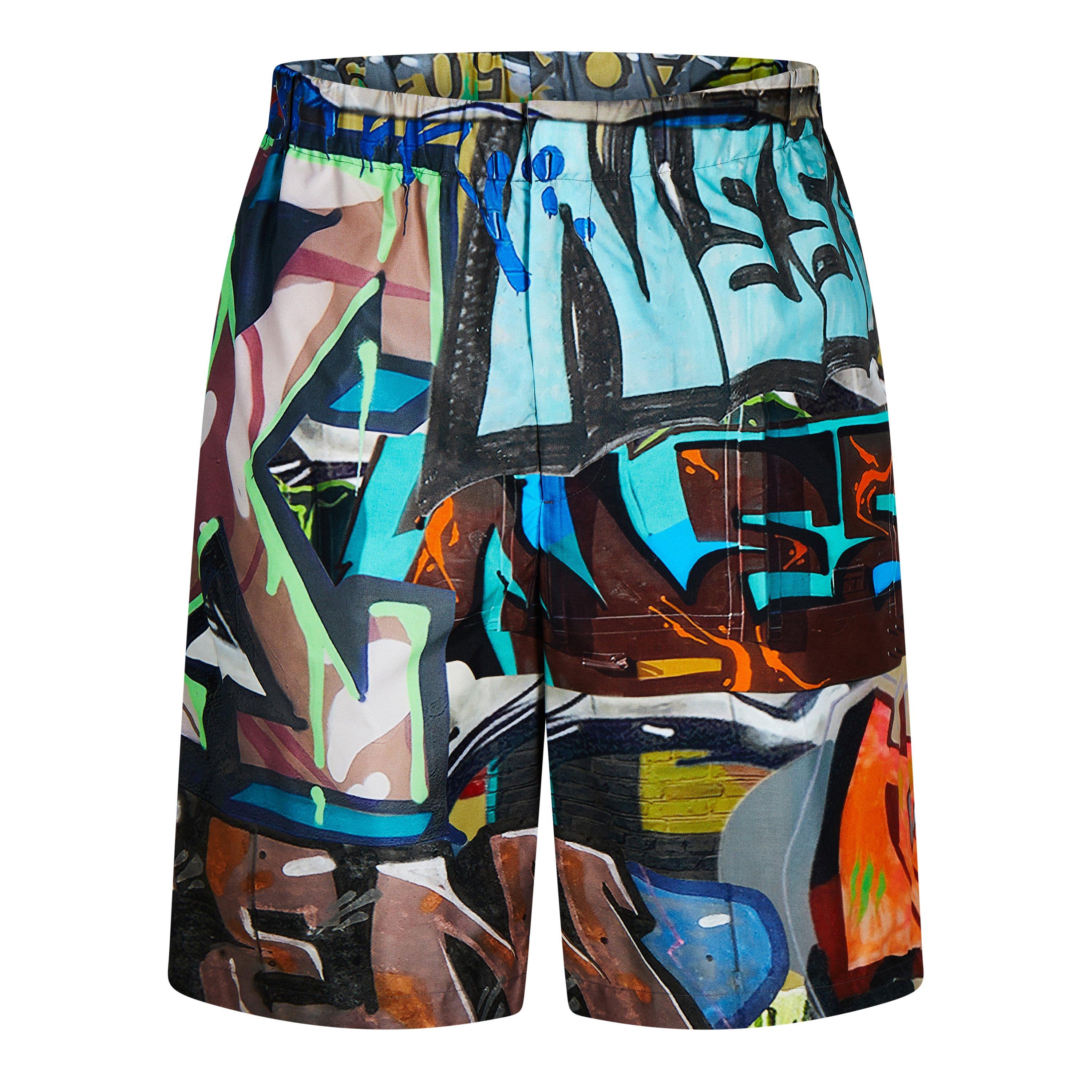 Off White Graffiti Bermuda Shorts