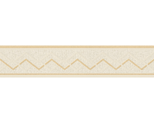 Zelfklevende rand 3844-16 Alleen Rand Zigzag Beige Crème Glitter 5 m x 13 cm