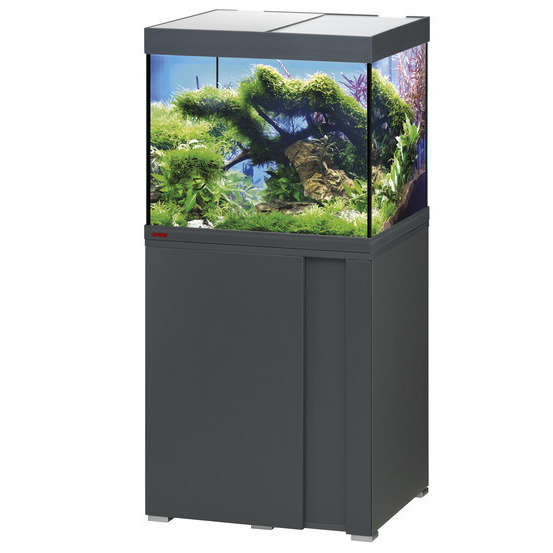 Aquarium avec meuble Vivaline en bois gris - 150 litres