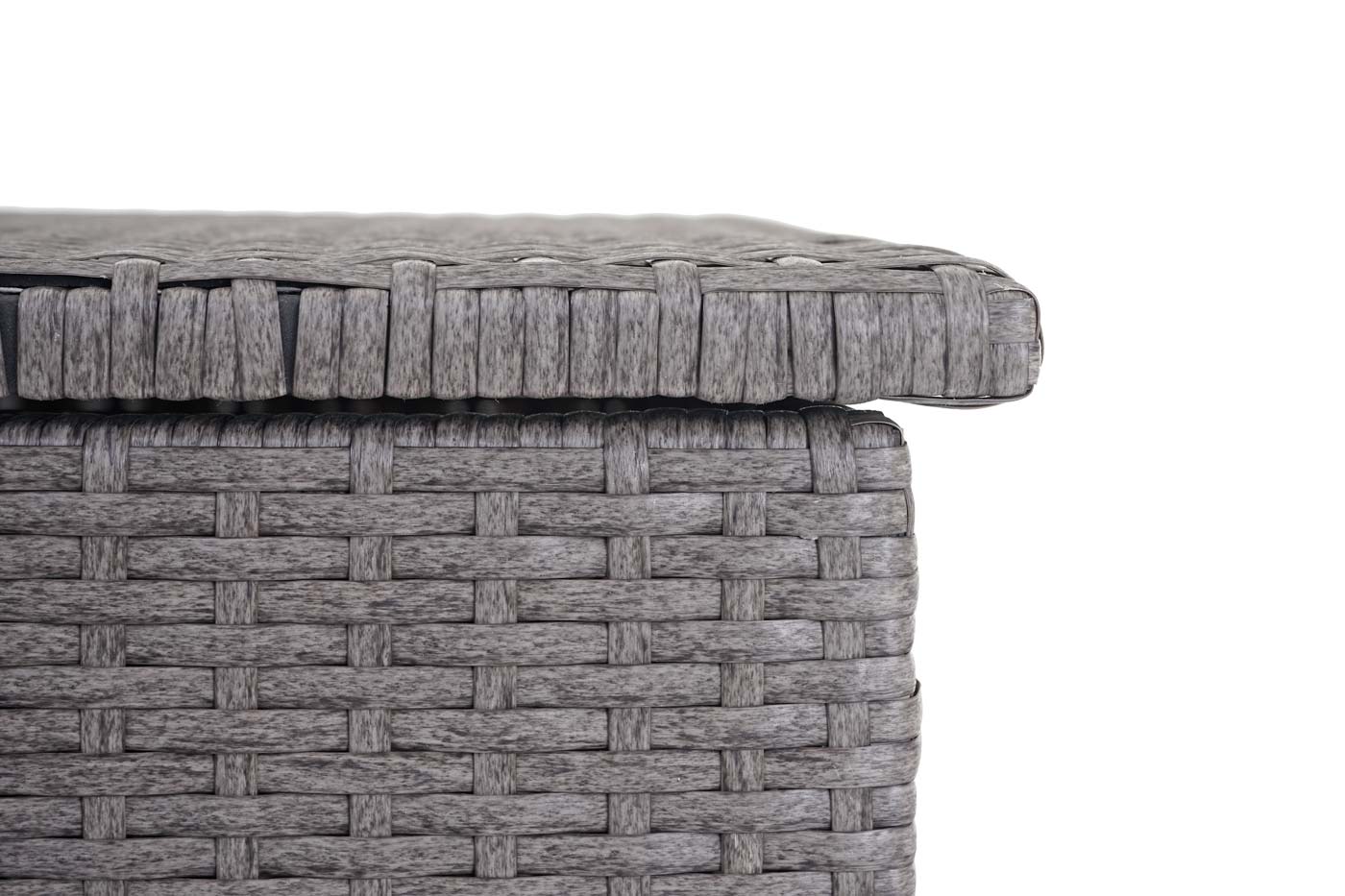 Poly-Rattan Kissenbox MCW-D88, Gartentruhe Auflagenbox Truhe ~ Basic grau, 51x115x59cm 250l