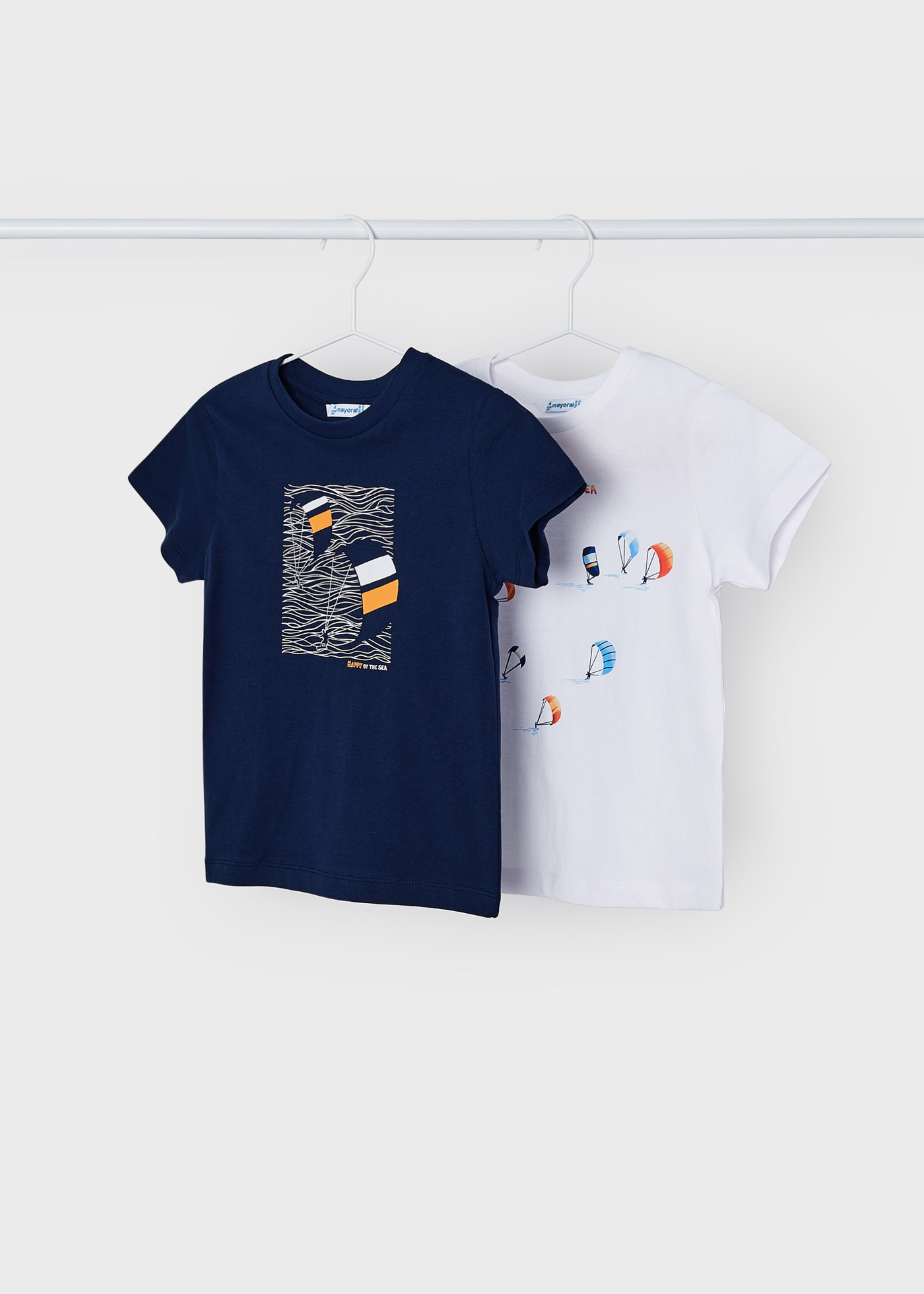 Conjunto de 2 camisetas de algodão sustentável para meninos