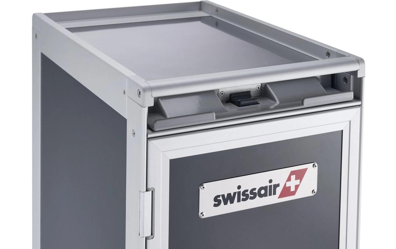 Bartrolley Flugzeug Swissair Anthrazit, 30.1 x 103 cm<br>Original Flugzeug Trolley