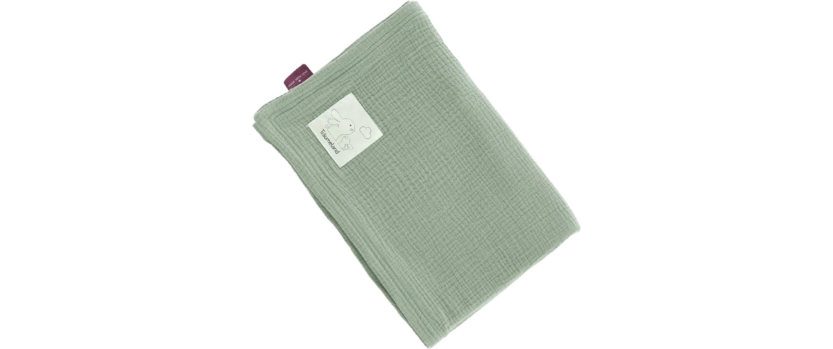 Kuscheldecke salbei grün 75 x 100 cmKuschelweiche Babydecke, luftig und leicht
