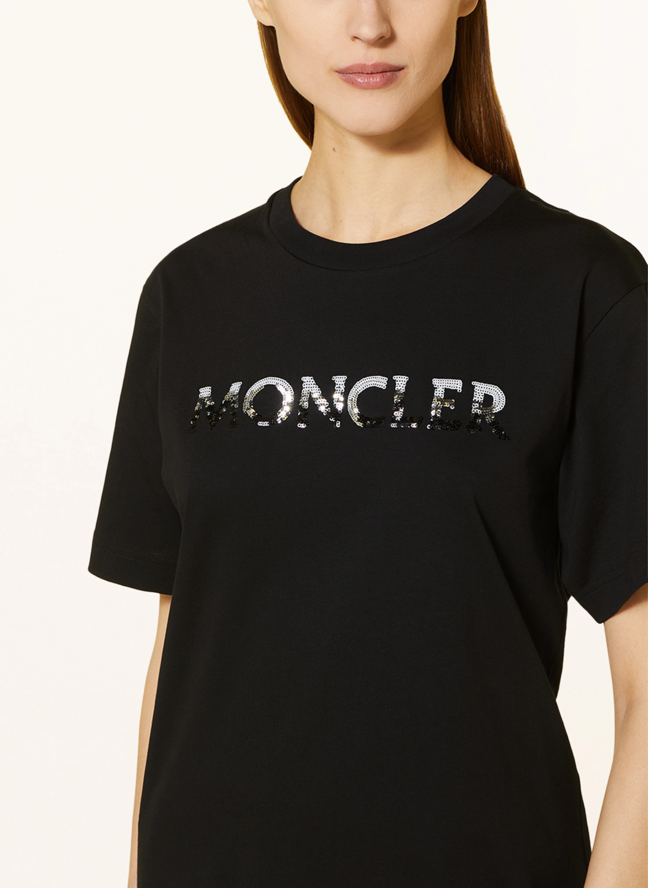 MONCLER T-Shirt mit Pailletten