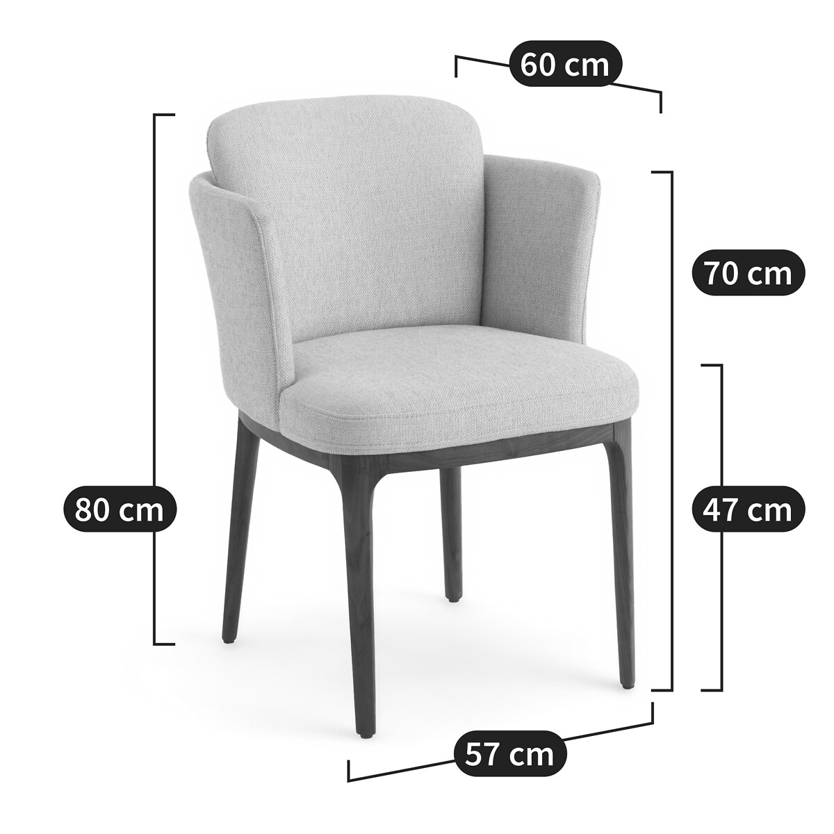 AM.PM<br>Mesa com poltrona, pés em nogueira e tecido trançado Jabote
