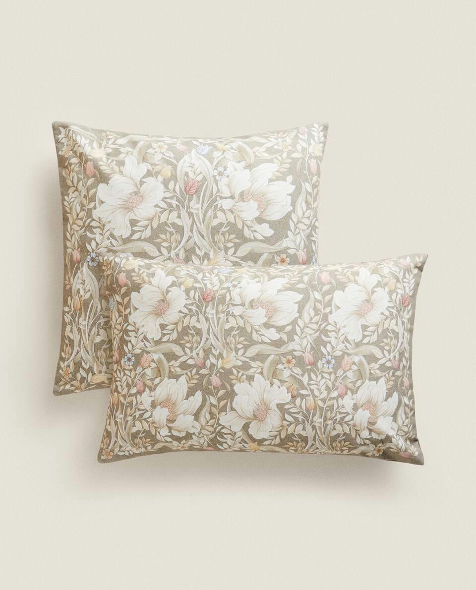 CAPA DE ALMOFADA COM ESTAMPA FLORAL
