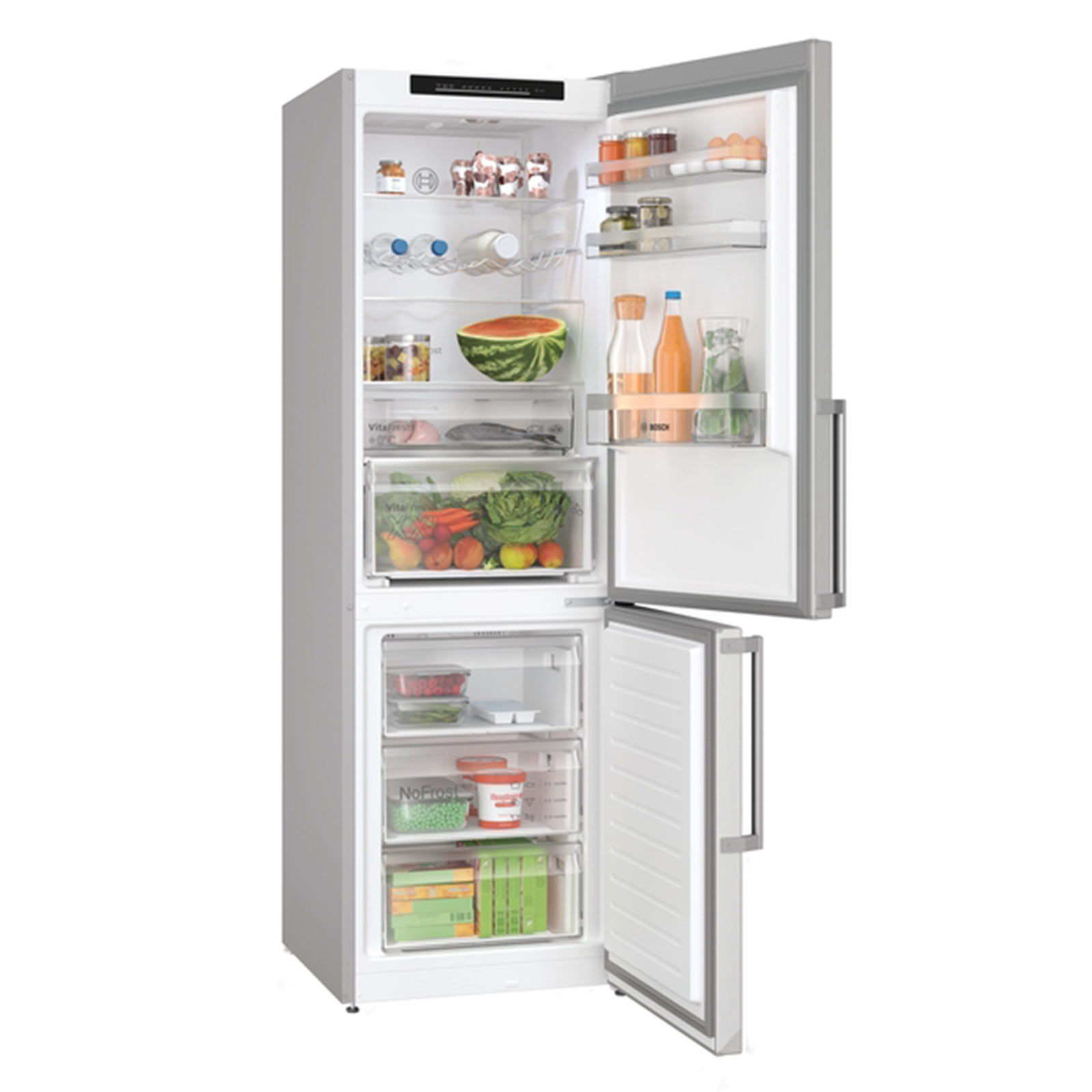 BOSCH Kühl-Gefrierkombination KGN36VLDT - Edelstahl-Optik - D