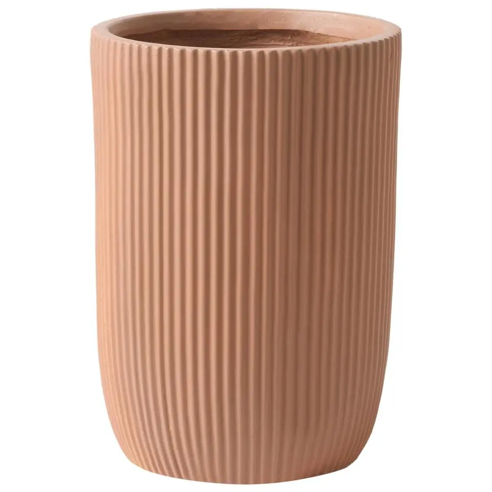 EANTIO - Bloempot - 25 x 25 x 38 cm - Bruin - Kleivezels
