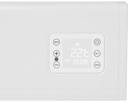 Convector EUROM Alutherm 145 x 21 cm 2500 W wit