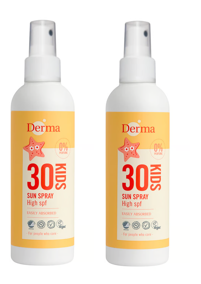 Derma - 2 x Kids Sun Spray SPF 30 200 ml - Solcreme
