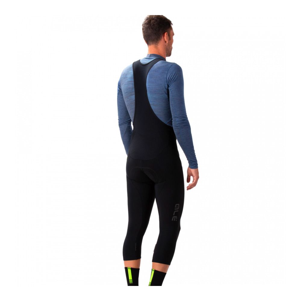 Ale WINTER 3/4 - Cuissard À bretelles Homme black/black