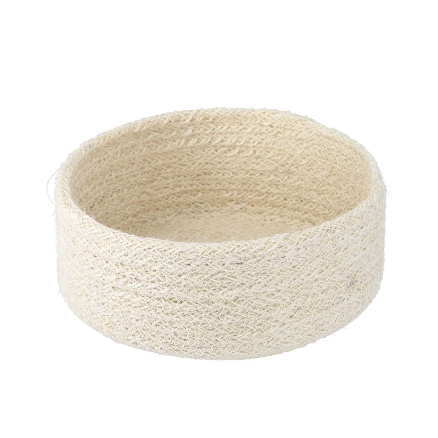 3er Set Schale Jute, rund, weiß